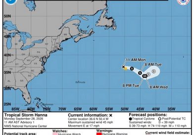 Se forma en el Atlántico la tormenta tropical Hanna, sin amenazas a tierra
