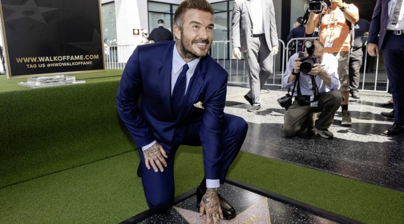David Beckham recibe una estrella en el Paseo de la Fama de Hollywood